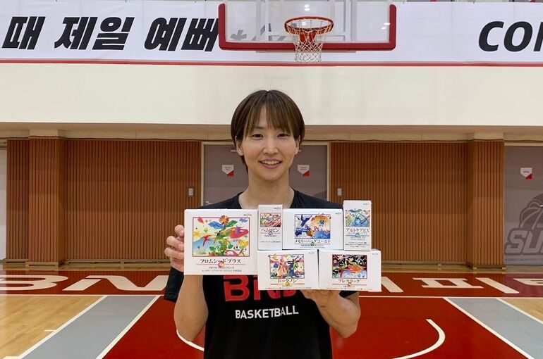 全製品をもってコートに立つ飯島選手